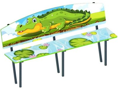 Скамейка детская Крокодил